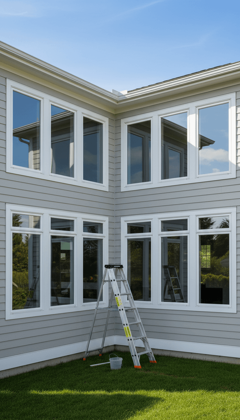Clean windows after construction